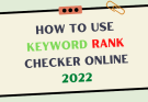 How to use keyword rank checker online