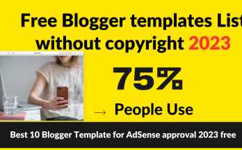 Free Blogger templates List without copyright 2023