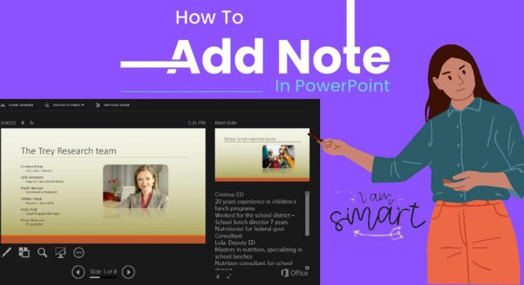 how to add notes to powerpoint